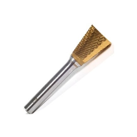 Champion Cutting Tool Inverted Cone Shaped Carbide Bur, 1/2in Cut Dia, 1/2in LOC CHA SN4